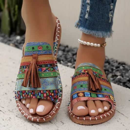 Sandalen Damen bequem flach stilvolle Sommerschuhe
