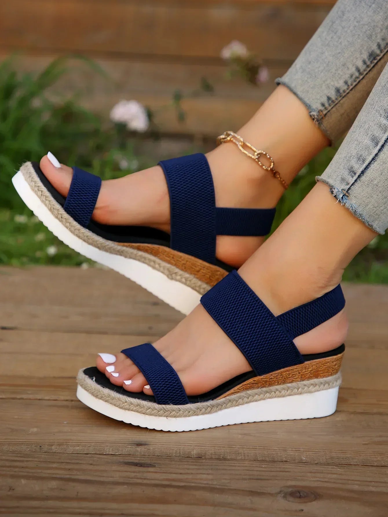 Plateau Sandalen bequem atmungsaktive Sommerschuhe