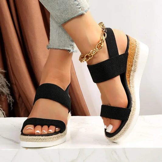Plateau Sandalen bequem atmungsaktive Sommerschuhe