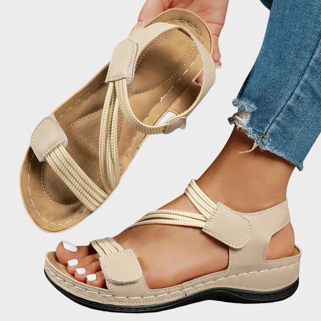 Damen Sandalen bequem offene Zehe stylische Sommerschuhe