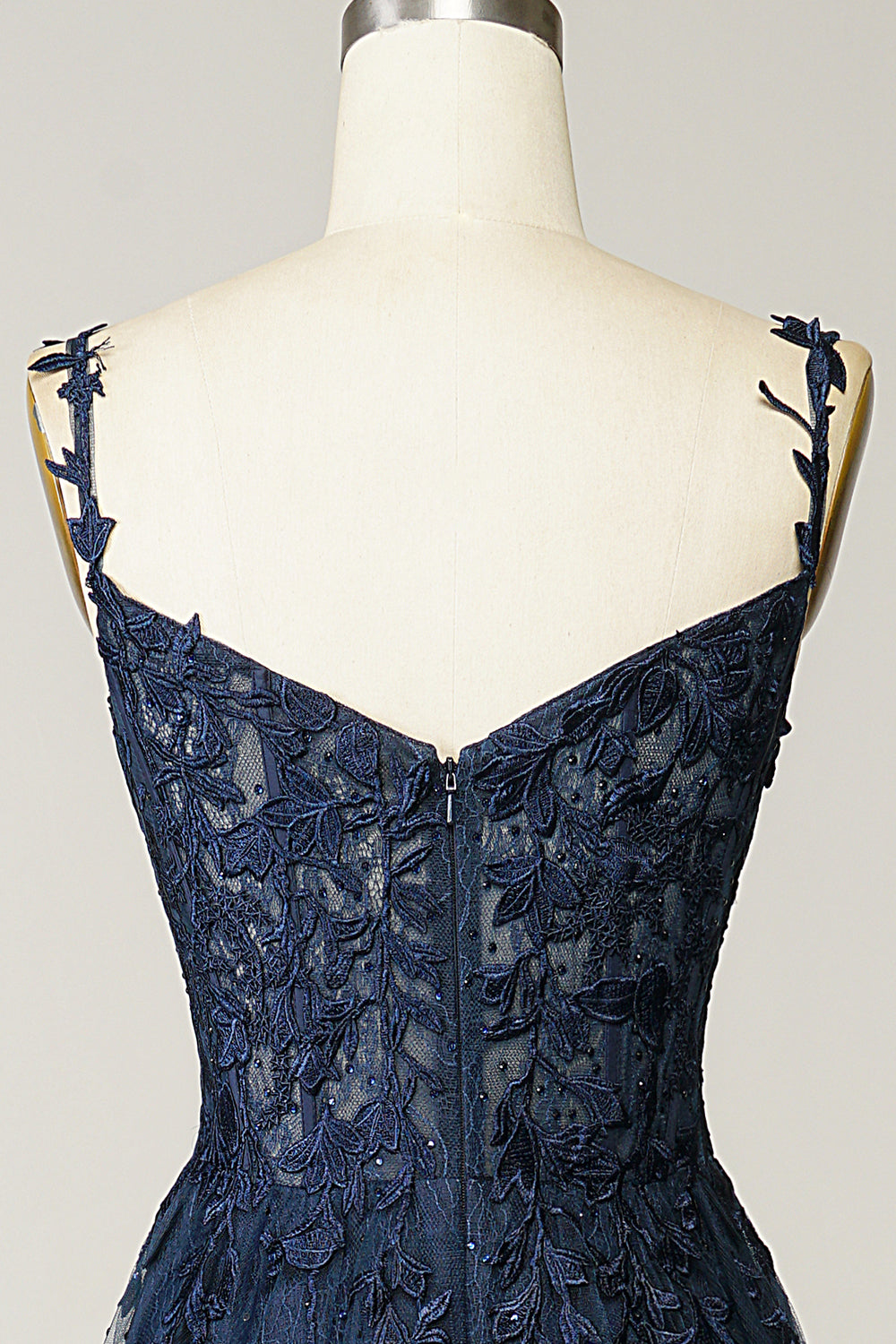 Kleider Damen Festlich Maxikleid Dunkelblau 6
