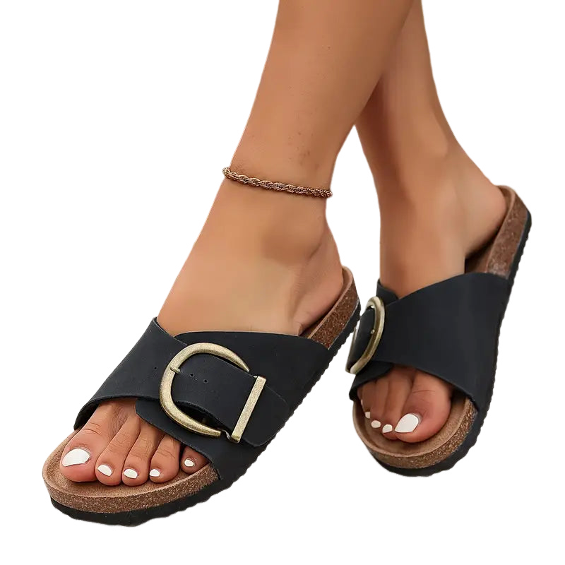 Sandalen Damen flach bequem leichte Sommerschuhe