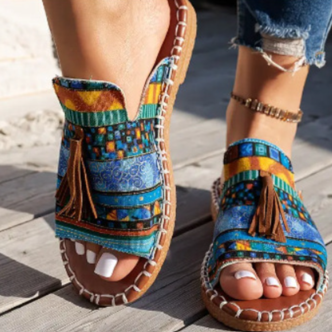Sandalen Damen bequem flach stilvolle Sommerschuhe