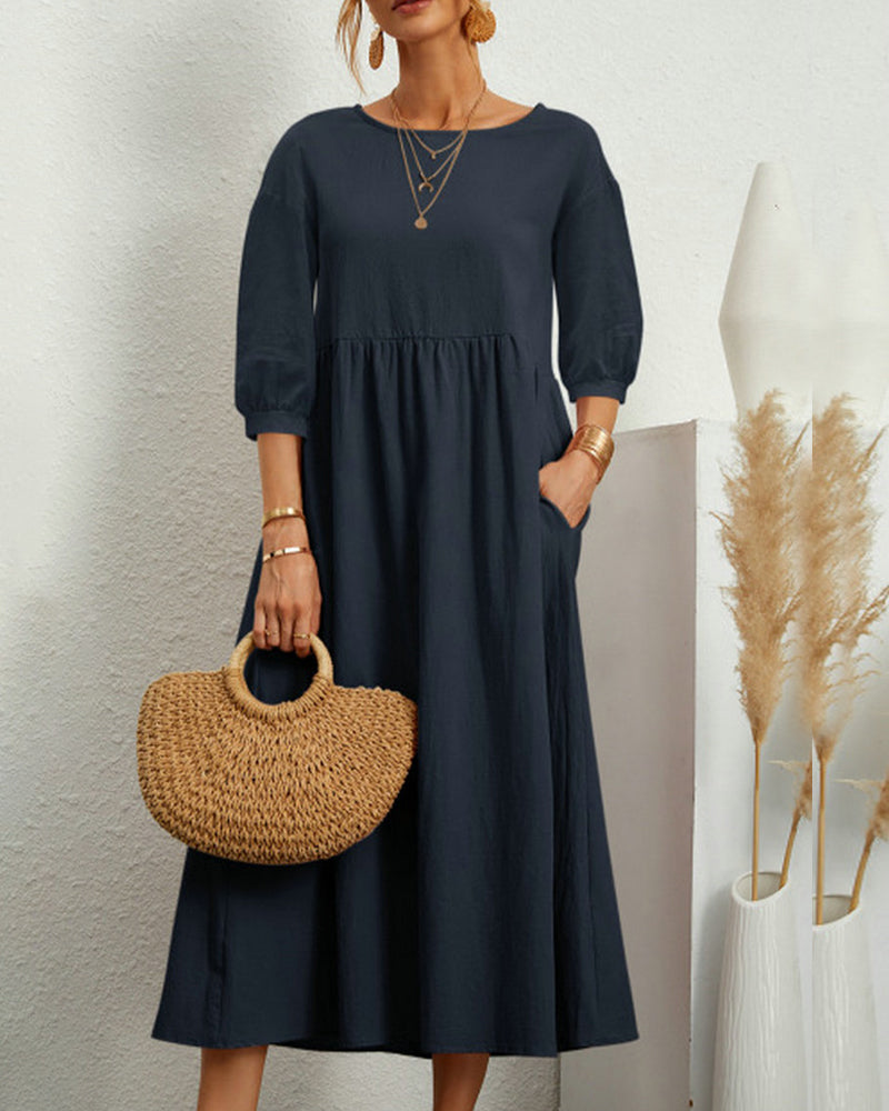 Midikleid Laternenärmeln