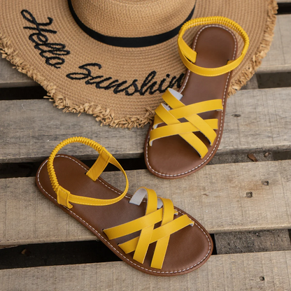 Sandalen Damen flach bequem leichte Sommerschuhe