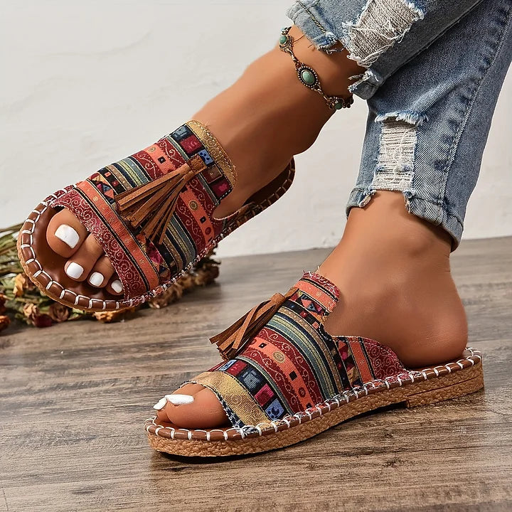 Sandalen Damen bequem flach stilvolle Sommerschuhe