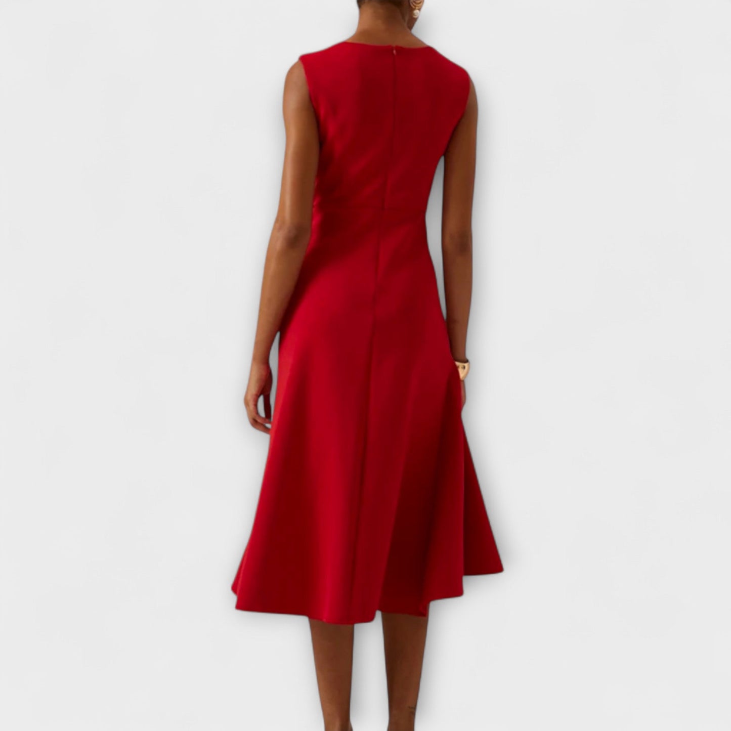 Sommerkleid Damen elegant asymmetrisches Midikleid