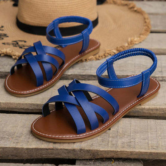 Sandalen Damen flach bequem leichte Sommerschuhe