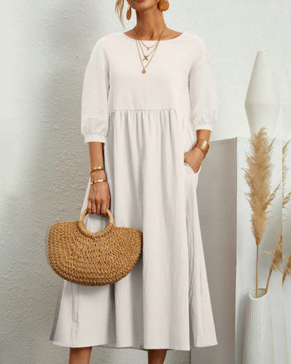 Midikleid Laternenärmel