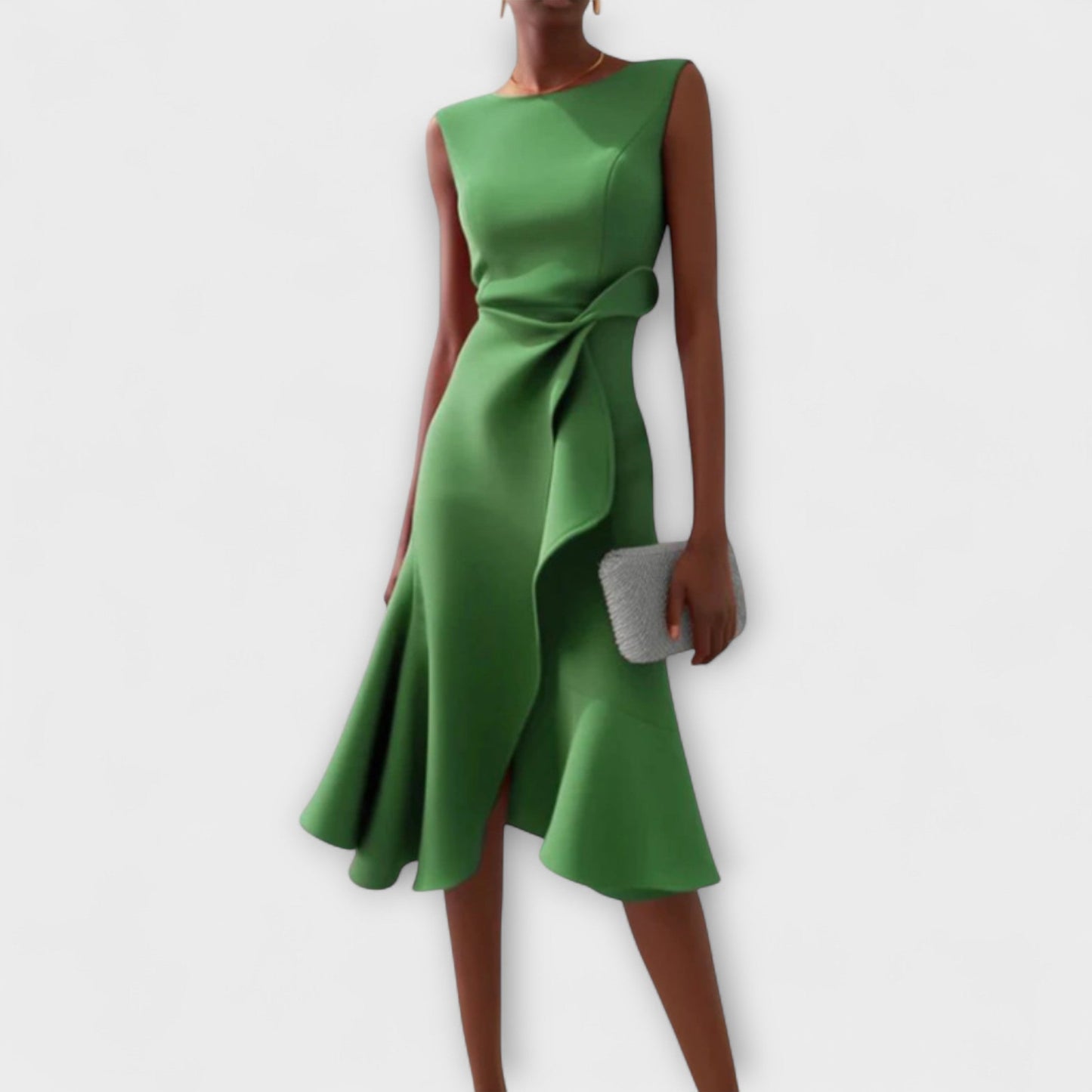 Sommerkleid Damen elegant asymmetrisches Midikleid