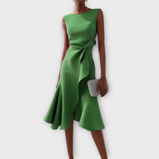 Sommerkleid Damen elegant asymmetrisches Midikleid