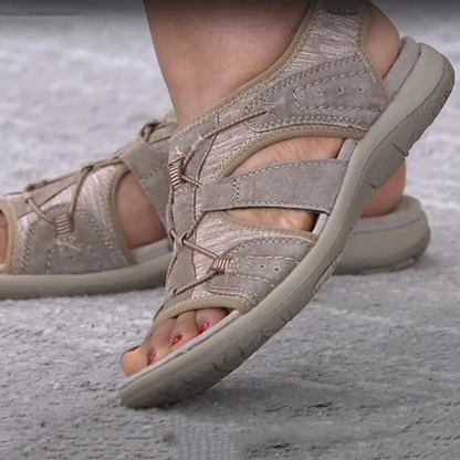 Sandalen Damen flach atmungsaktiv modische Sommerschuhe