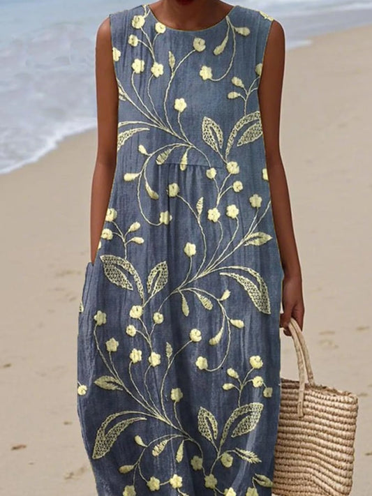 Sommerkleid Damen locker knielang elegantes Sommer Outfits
