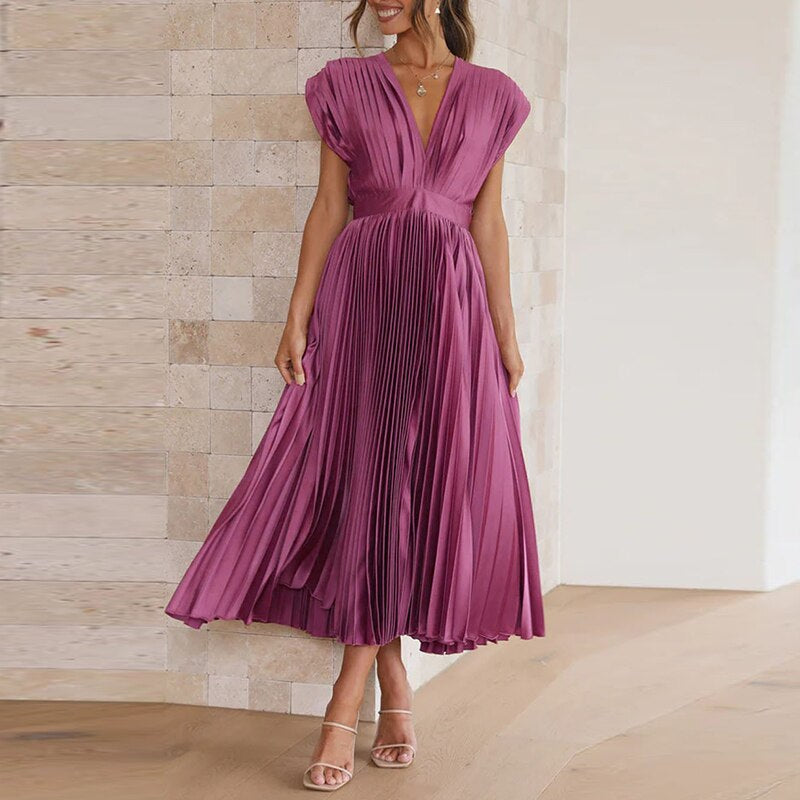 Maxikleid Damen Sommer Lila