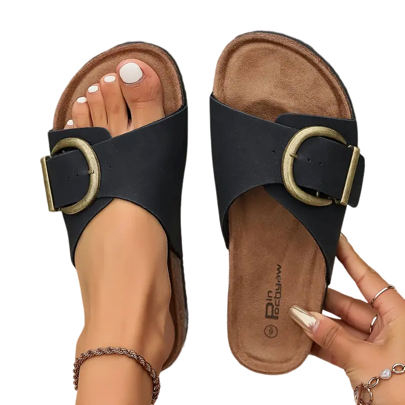 Sandalen Damen flach bequem leichte Sommerschuhe