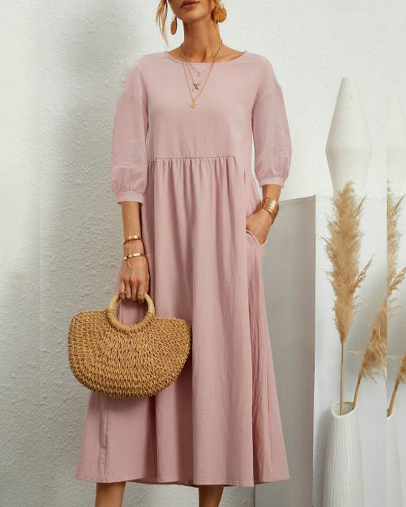 Midikleid Damen Sommer