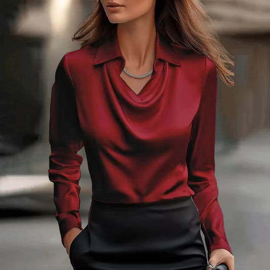 Seidenbluse elegant locker Damen Blusen Business