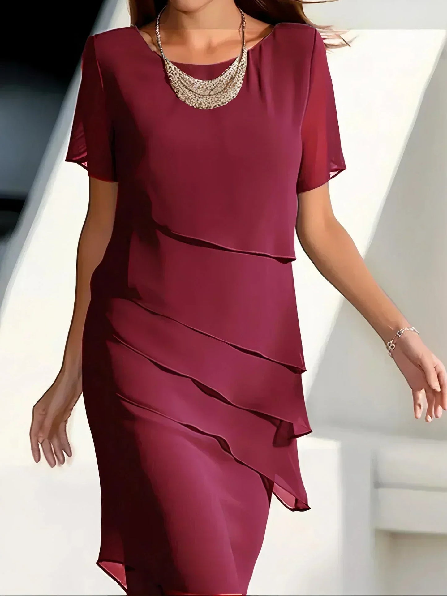 Sommerkleid Damen luftig elegant Abendkleid Frühling