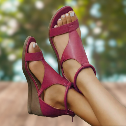 Damen Sandalen Keilabsatz elegant modische Sandaletten