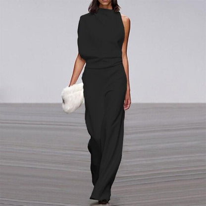 Damen Hosenanzug elegant sommerlich weites Bein Anzug