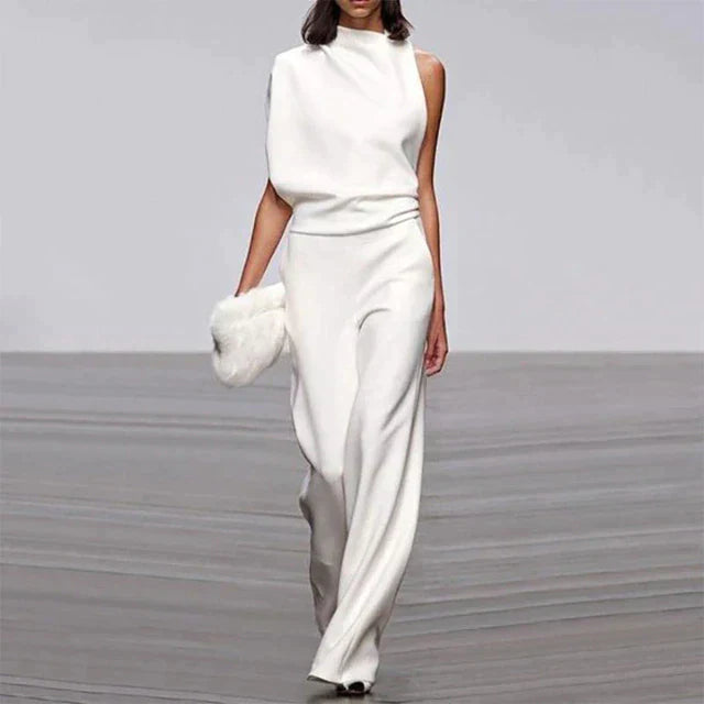 Damen Hosenanzug elegant sommerlich weites Bein Anzug