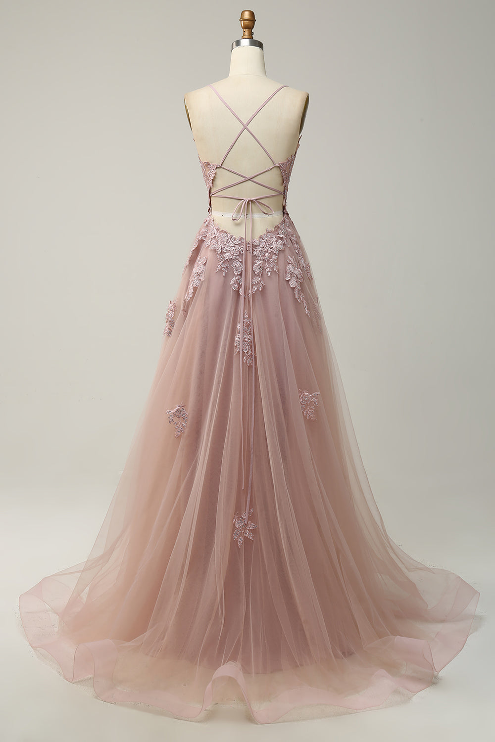 Kleider Damen Festlich Maxikleid Rosa 2