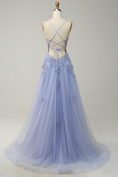 Kleider Damen Festlich Maxikleid Lila 2