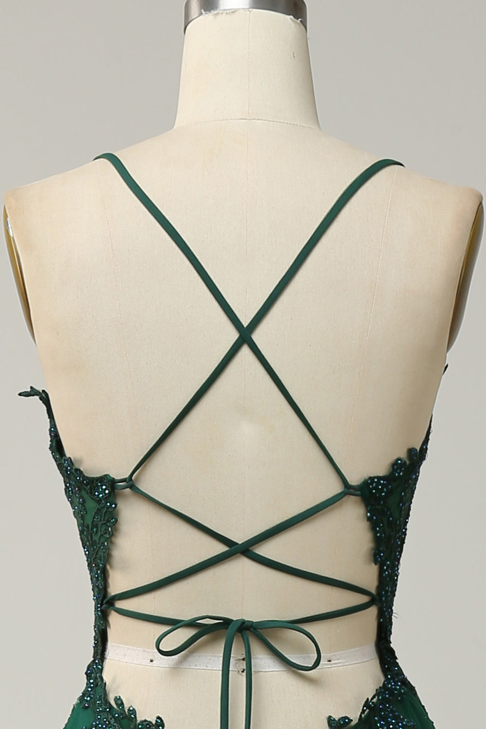 Kleider Damen Festlich Maxikleid Dunkelgrün 6