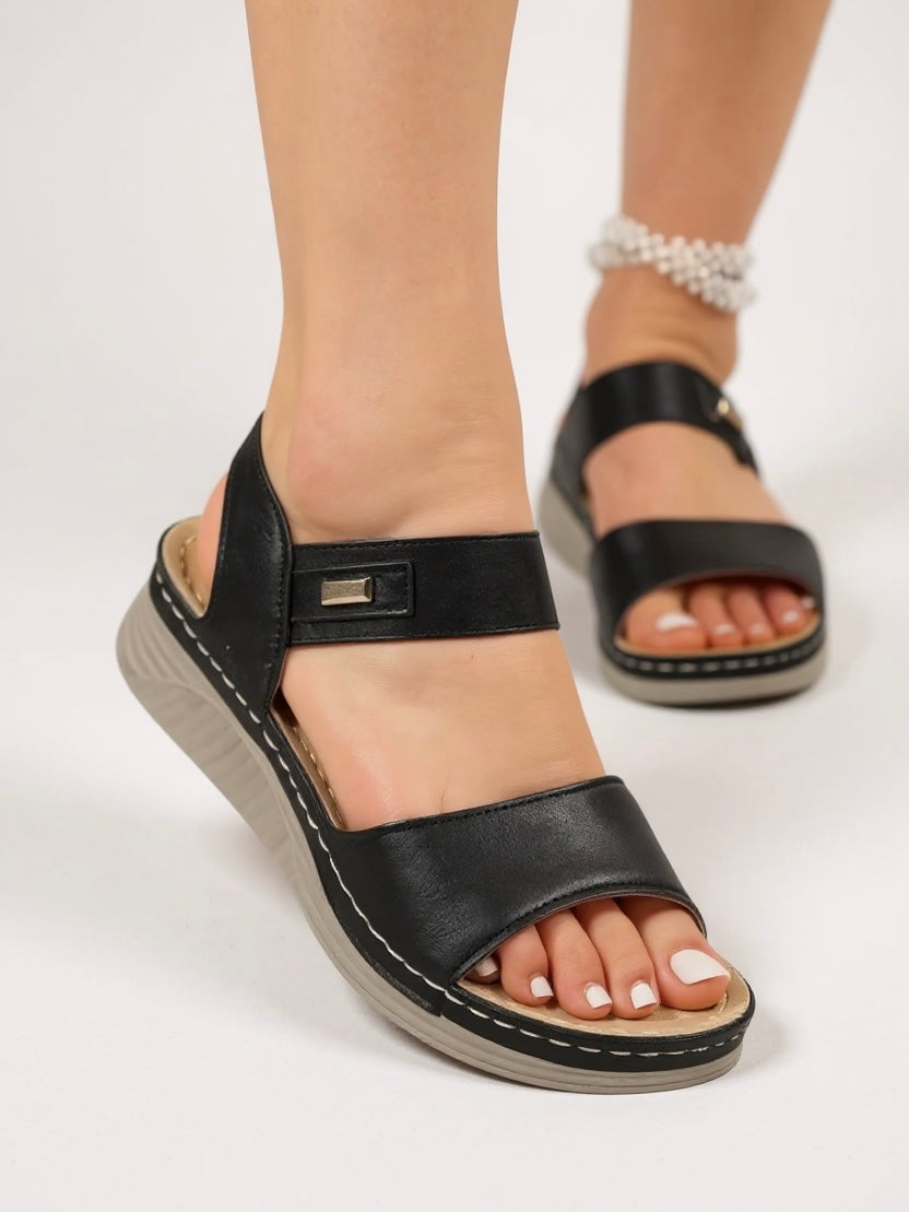 Damen Sandalen Keilabsatz elegant modische Sandaletten