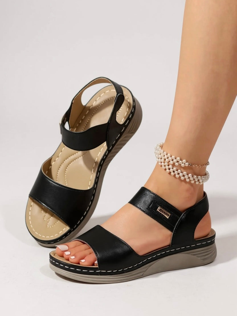 Damen Sandalen Keilabsatz elegant modische Sandaletten
