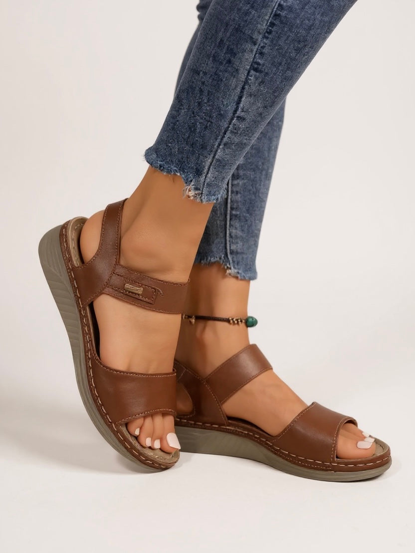 Damen Sandalen Keilabsatz elegant modische Sandaletten