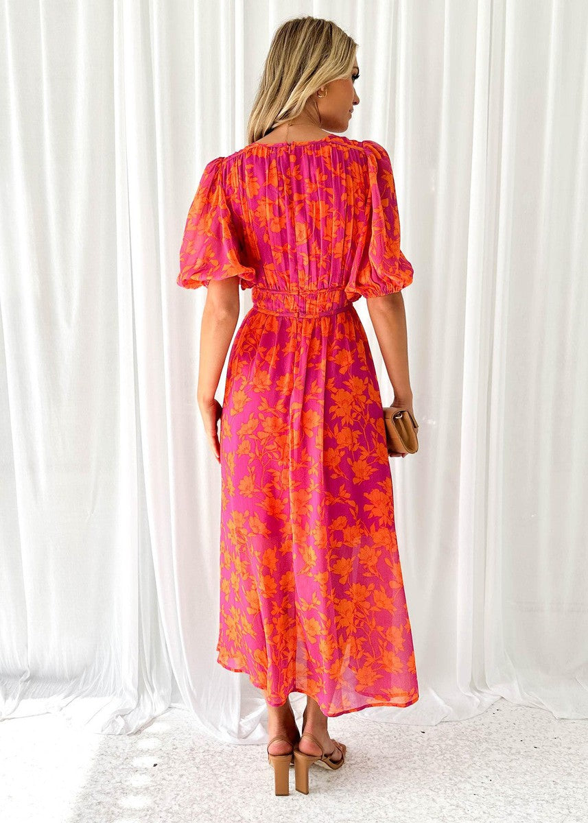 Sommerkleid Damen elegant Blumendruck leichte Strandkleider