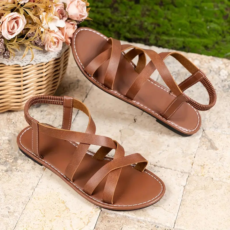 Sandalen Damen flach bequem leichte Sommerschuhe