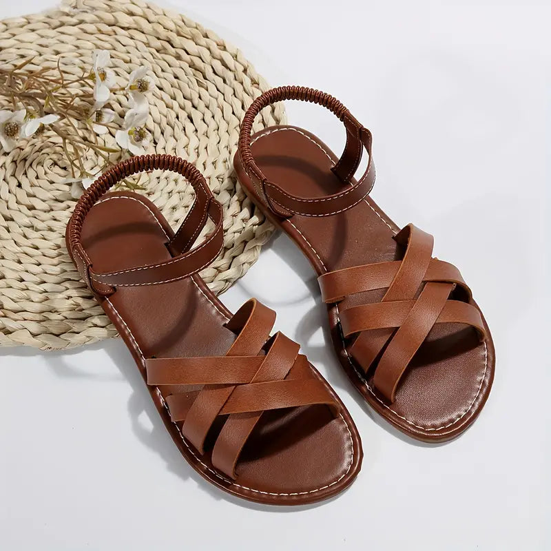 Sandalen Damen flach bequem leichte Sommerschuhe