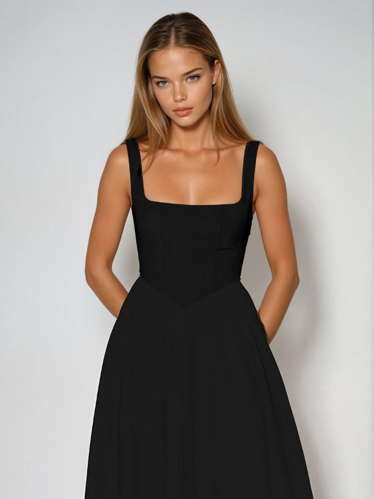 Sommerkleider Damen festlich elegant Abendkleid midi