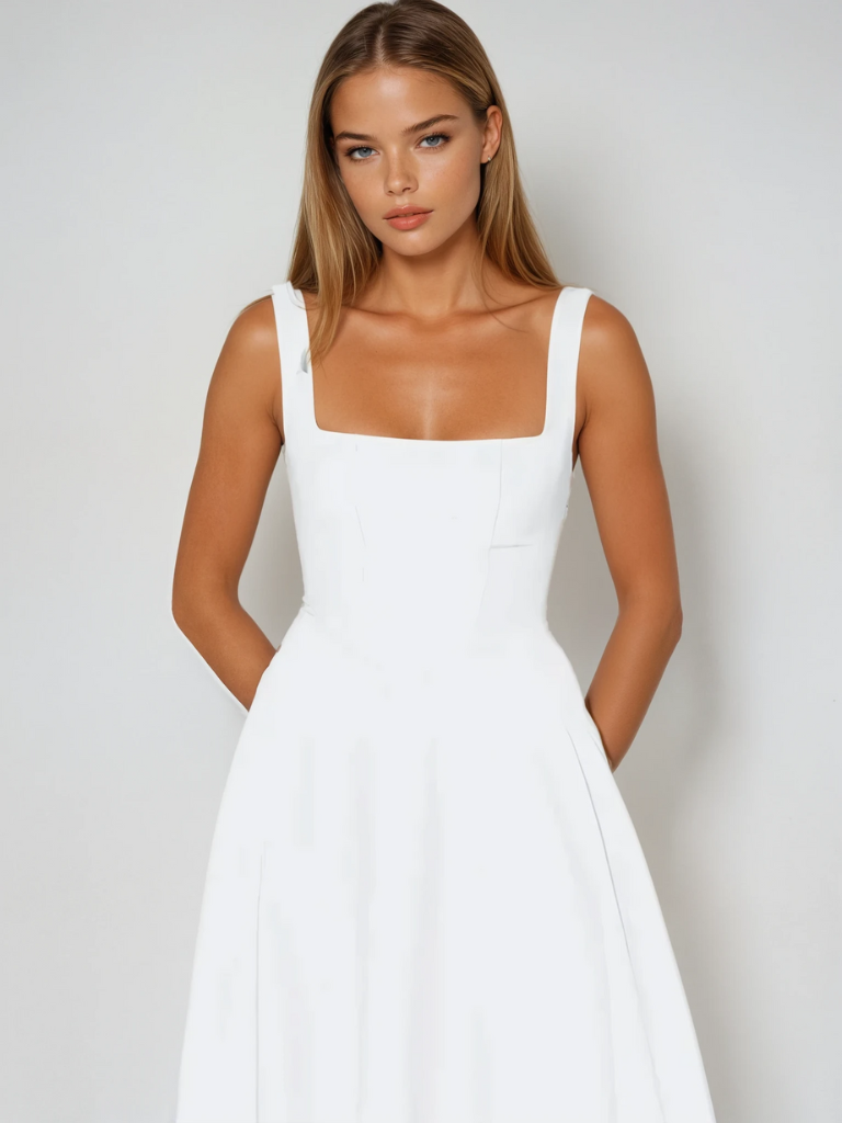 Sommerkleider Damen festlich elegant Abendkleid midi