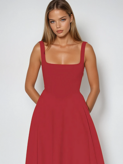 Sommerkleider Damen festlich elegant Abendkleid midi