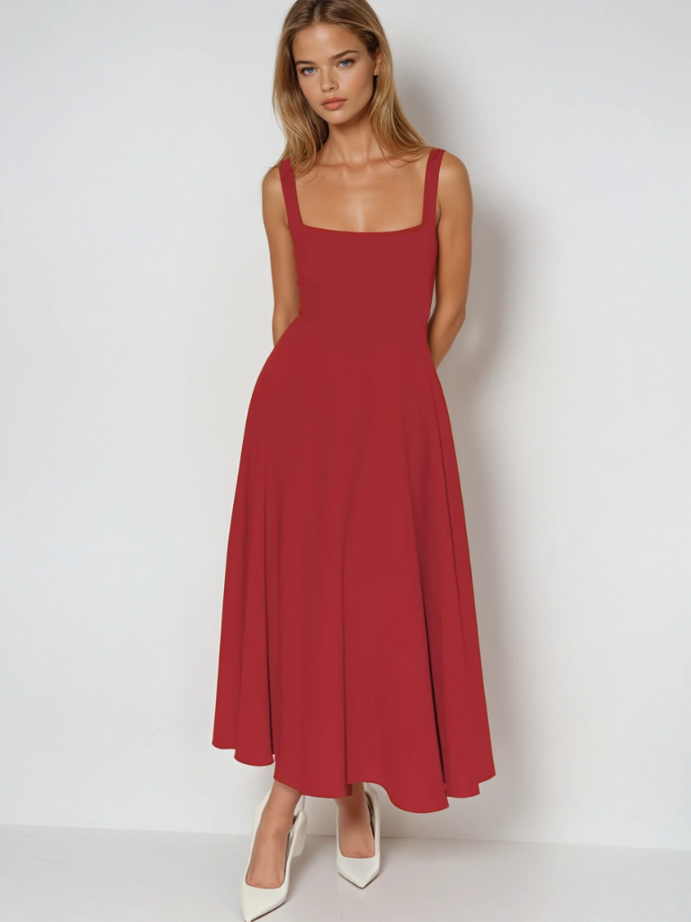 Sommerkleider Damen festlich elegant Abendkleid midi