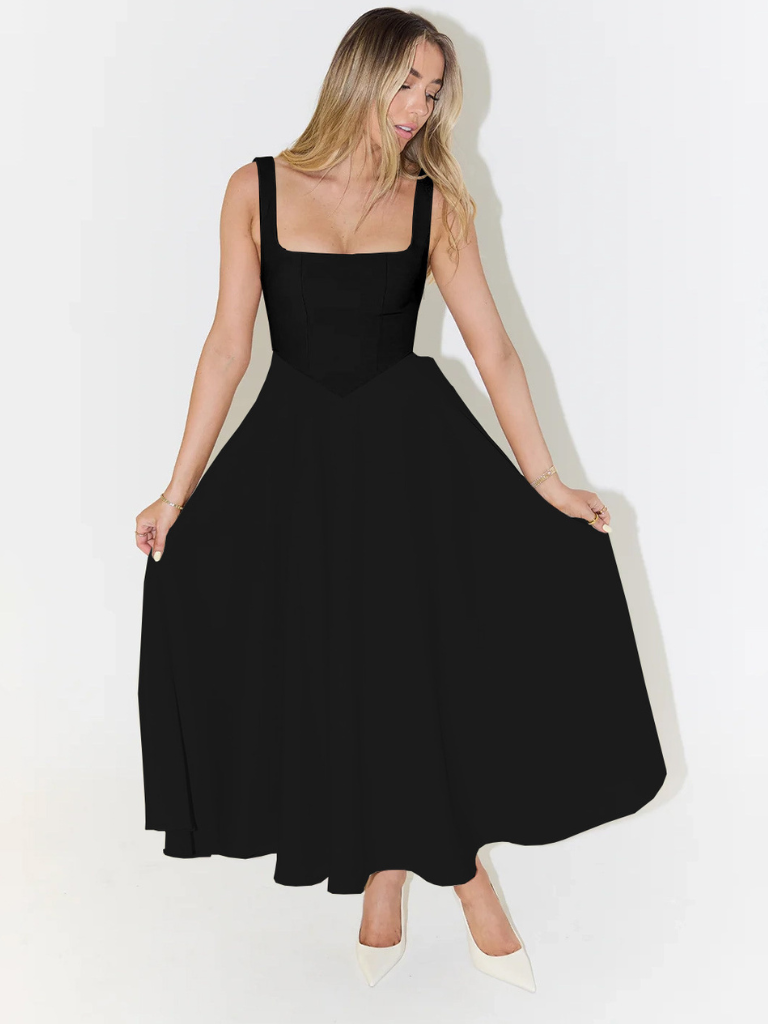 Sommerkleider Damen festlich elegant Abendkleid midi