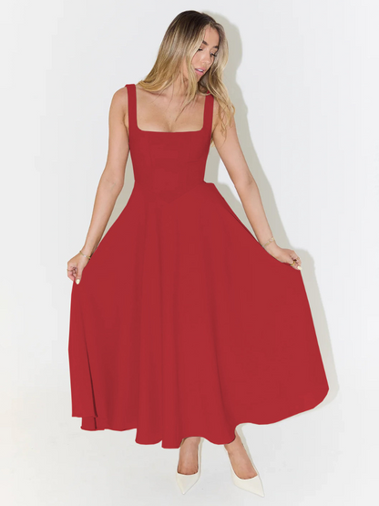 Sommerkleider Damen festlich elegant Abendkleid midi
