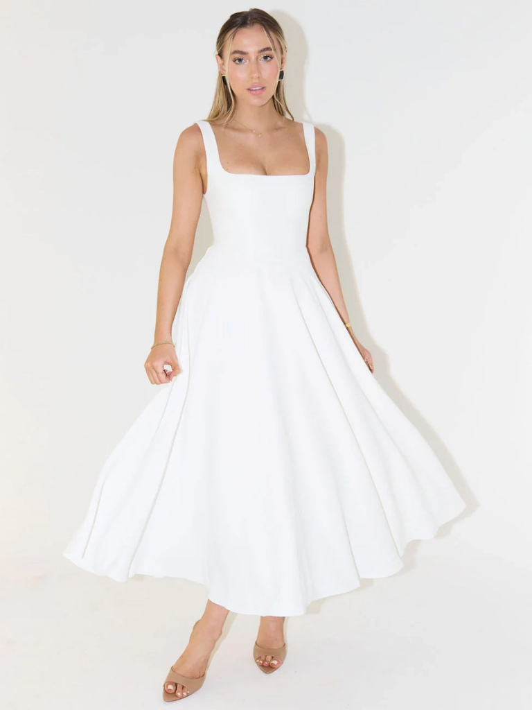 Sommerkleider Damen festlich elegant Abendkleid midi