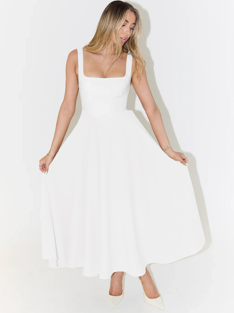 Sommerkleider Damen festlich elegant Abendkleid midi