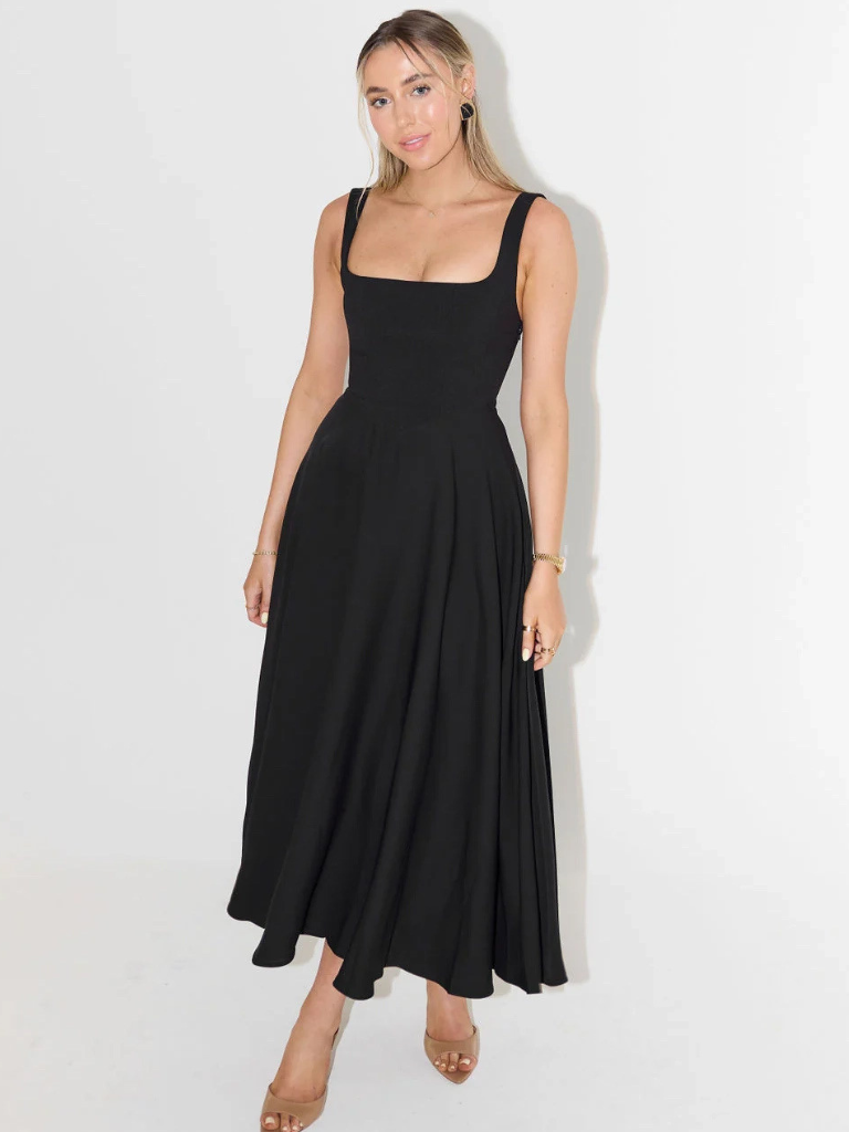 Sommerkleider Damen festlich elegant Abendkleid midi