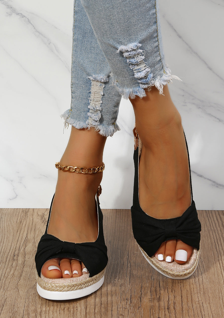 Damen Sandalen Espadrille Plateau bequeme Sommerschuhe