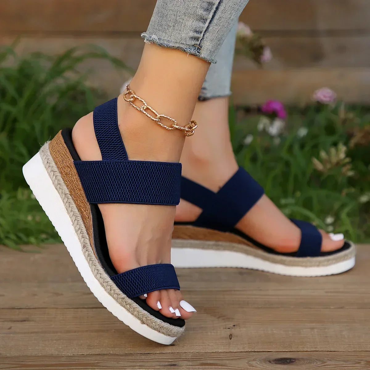 Plateau Sandalen bequem atmungsaktive Sommerschuhe