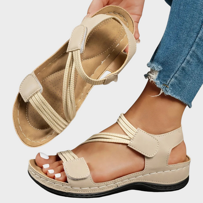 Damen Sandalen bequem offene Zehe stylische Sommerschuhe