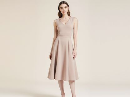 Damen Oversized Strickjacke Beige Baumwolle - Kleidge