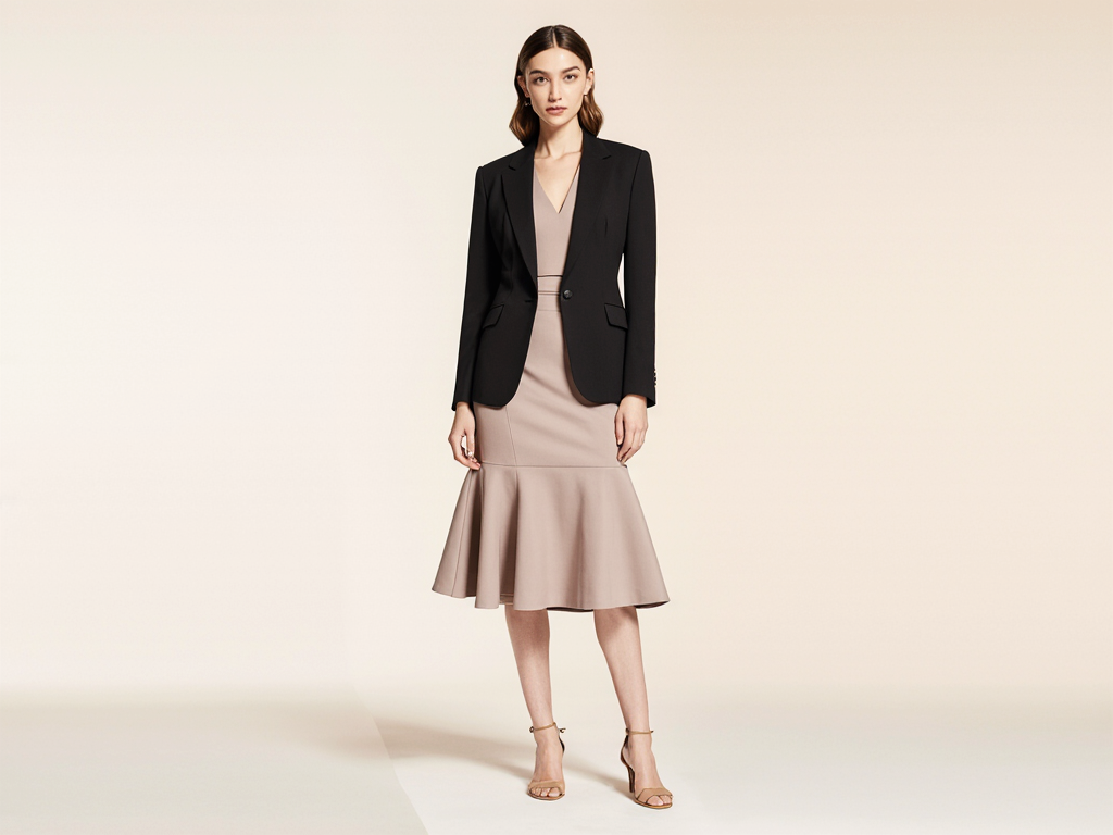 Damen Blazer Schwarz Slim Fit - Kleidge