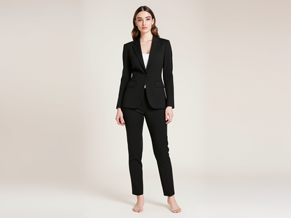 Damen Blazer Schwarz Slim Fit - Kleidge