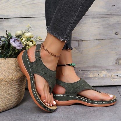 Damen Sandalen bequem Keilabsatz Sommerschuhe Damen